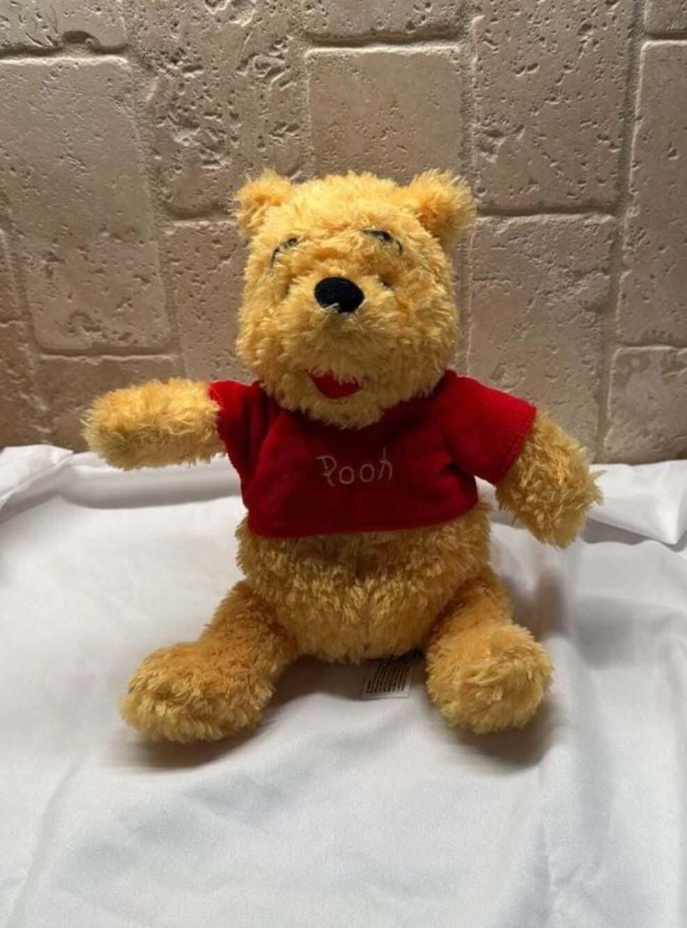 Disney Parks Winnie the Pooh Shaggy Fuzzy Plush Stuffed Animal 10"